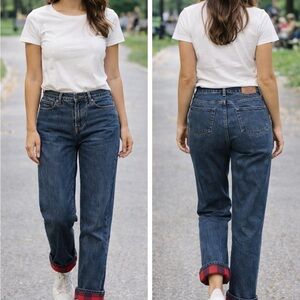 Lands' End Dark Blue Straight Leg Jeans